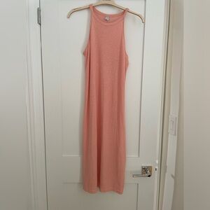 Old Navy Rib-Knit Midi Pink Cami Dress